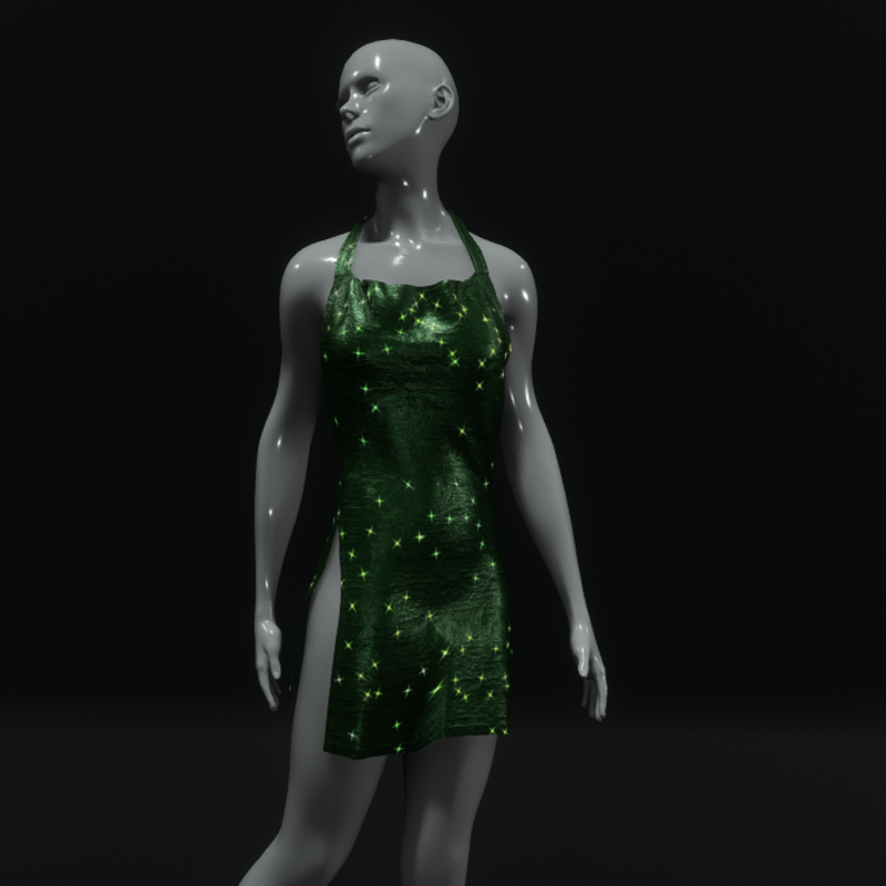 Small sparkling club dress - green