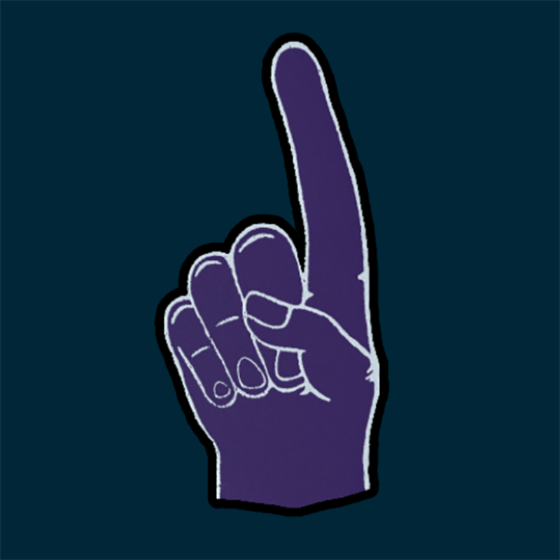 Foam Hand - Purple - M