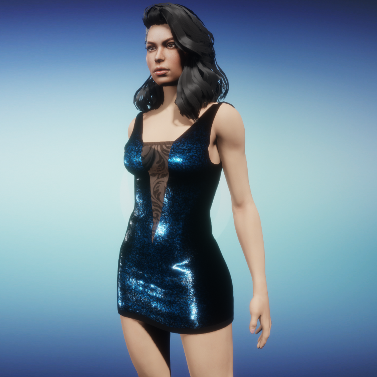 Glitterdress Gina blue