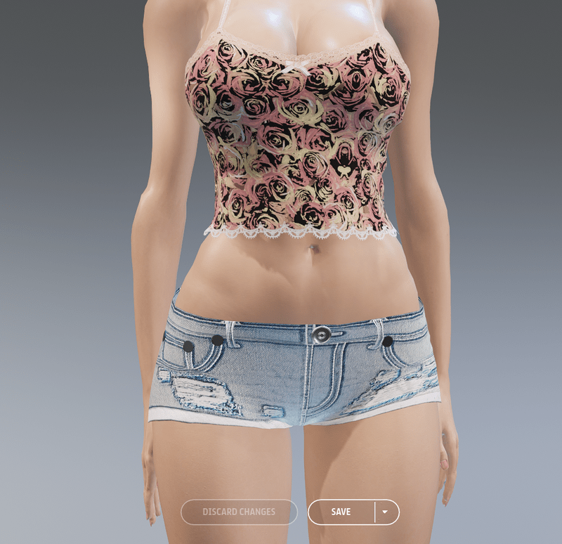 Favorite Light-Blue Shorts w/Folds - Female