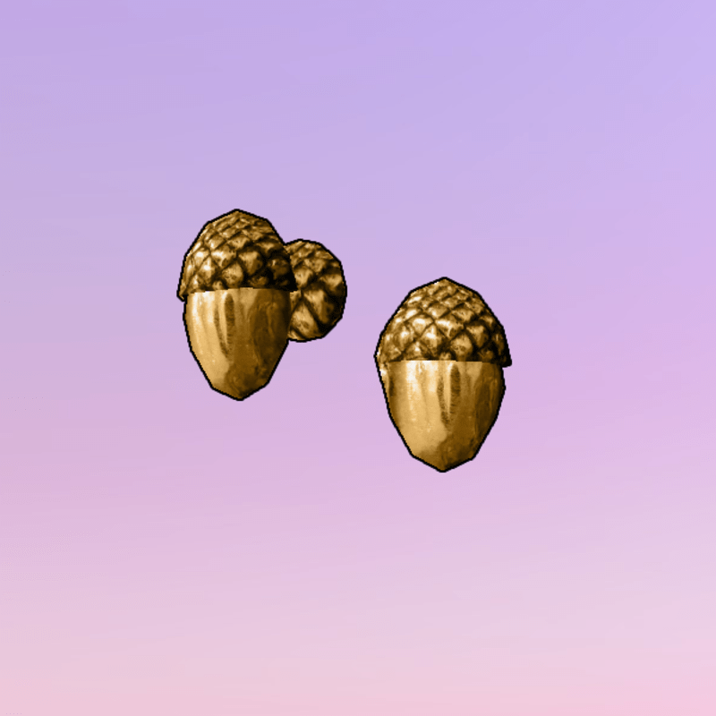 Acorn earrings gold
