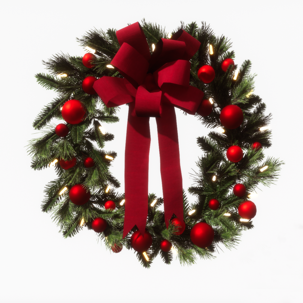 Christmas wreath with ornaments