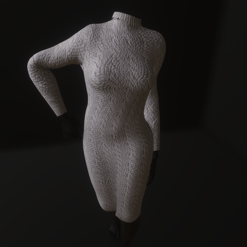 Knitted Dress (TM) White