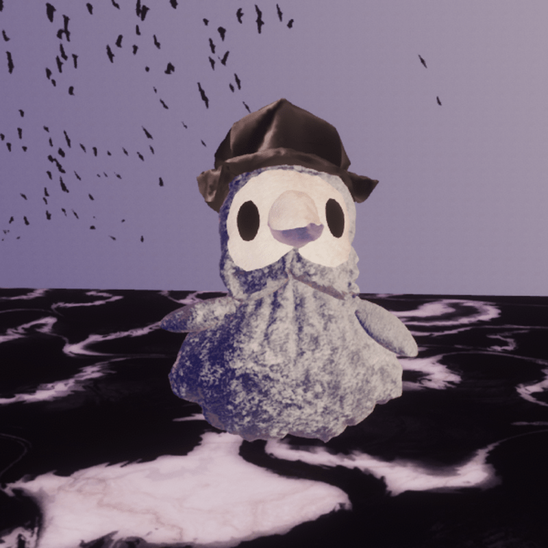 plague owl plush grey