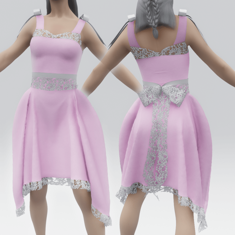 Dolly Summer Dress - Pink