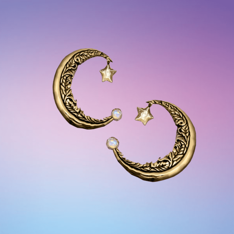 Night Earrings Gold