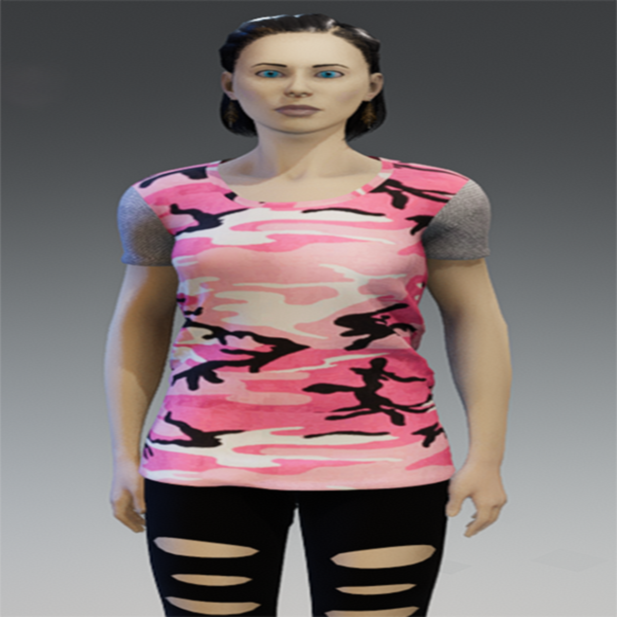 T-Shirt Camouflage with net sleeves