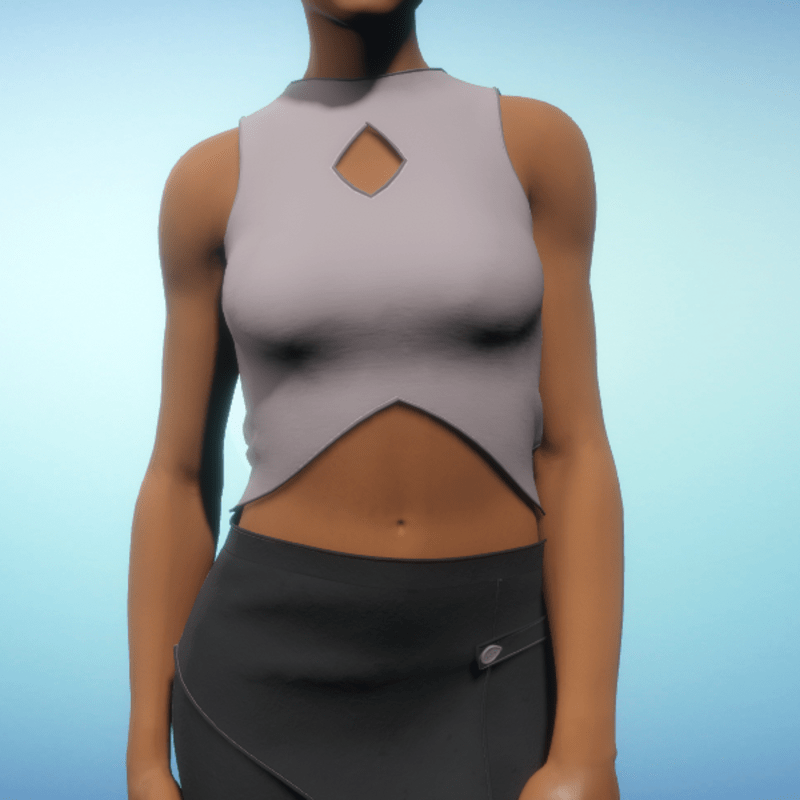 Diamond Tank Top - Pewter