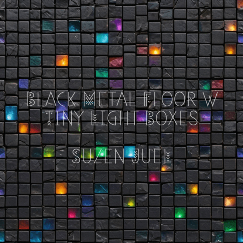 Black Metal Floor with tiny light boxes - Suzen JueL