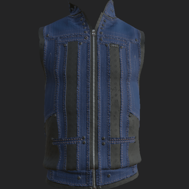VEST_ DENIM_ ( JACKET_ ) BLUE A