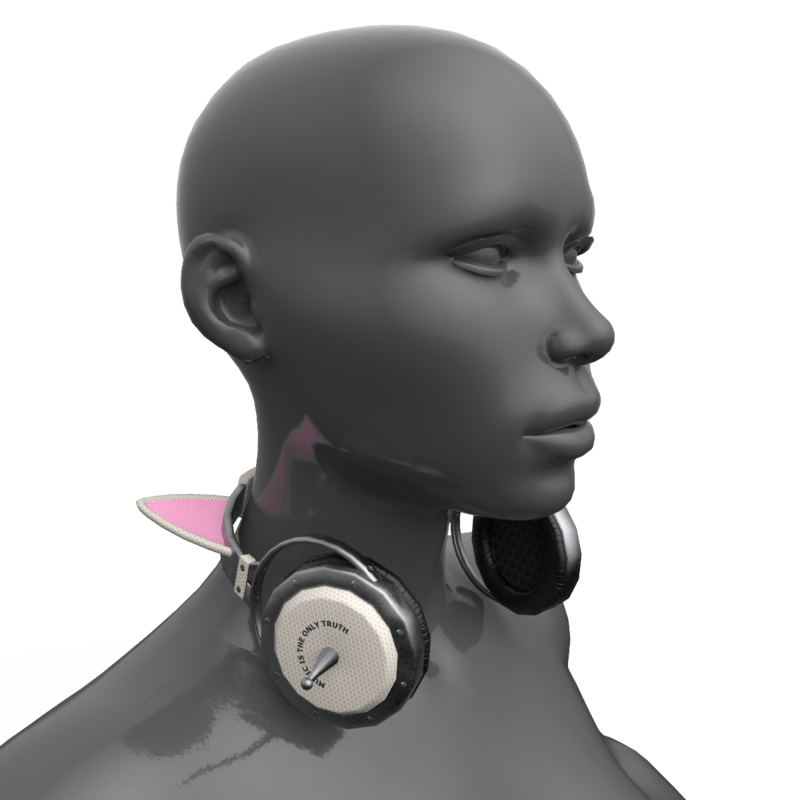 Headphones White-Pink (Neck)