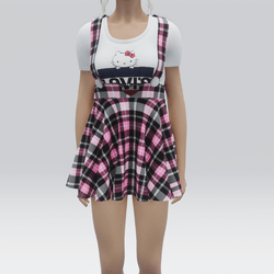 Cute Skirt with Suspenders 07