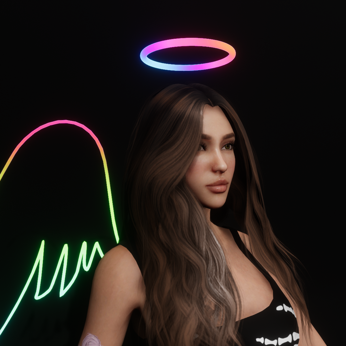 Rainbow Angel Halo V2