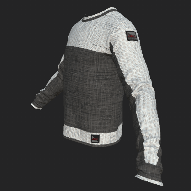 NOIR SWEATER_ GRAY WHITE