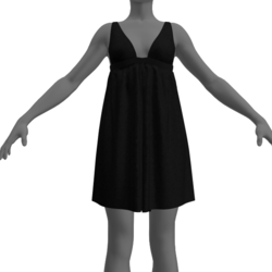 Innocence Nightie - Black Cotton