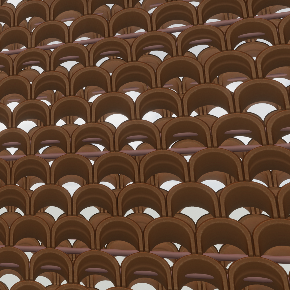 Fish Scale Stacked Tile Wall