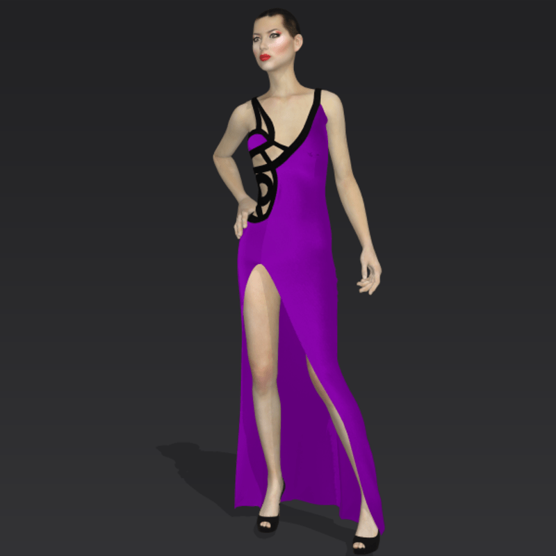 Amida black purple "Elisea Carter"