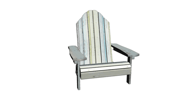 Worn Adirondack Chair