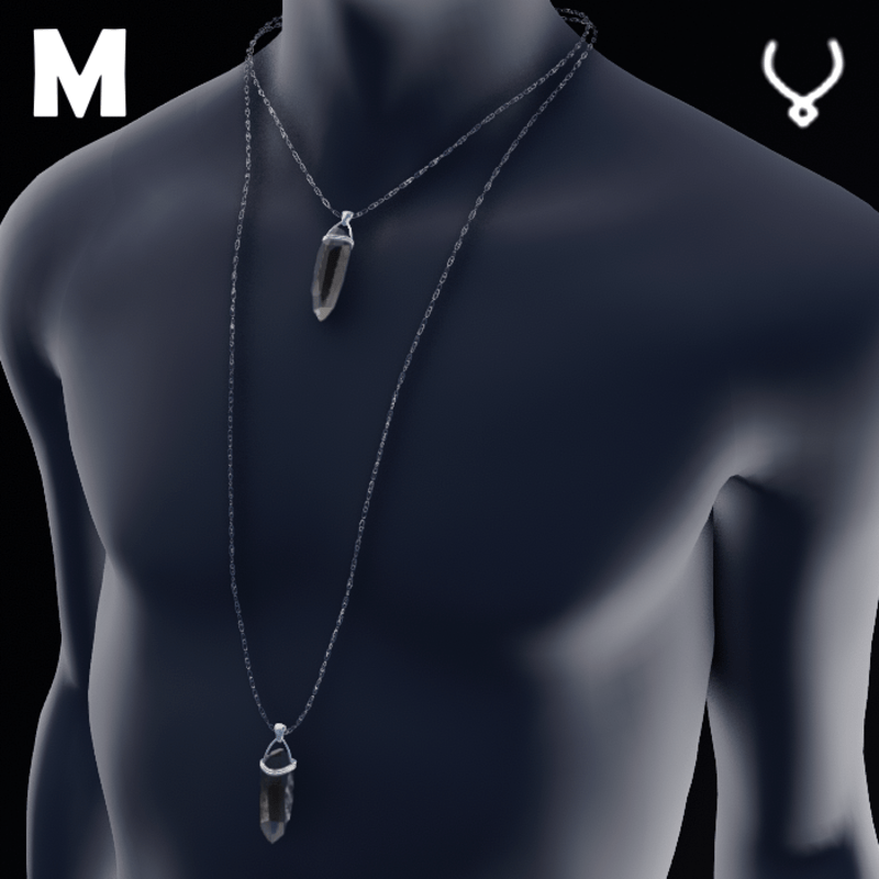 Smoky Quartz Double Pendant - M