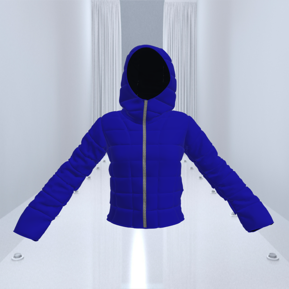 Blue Short Winter Coat