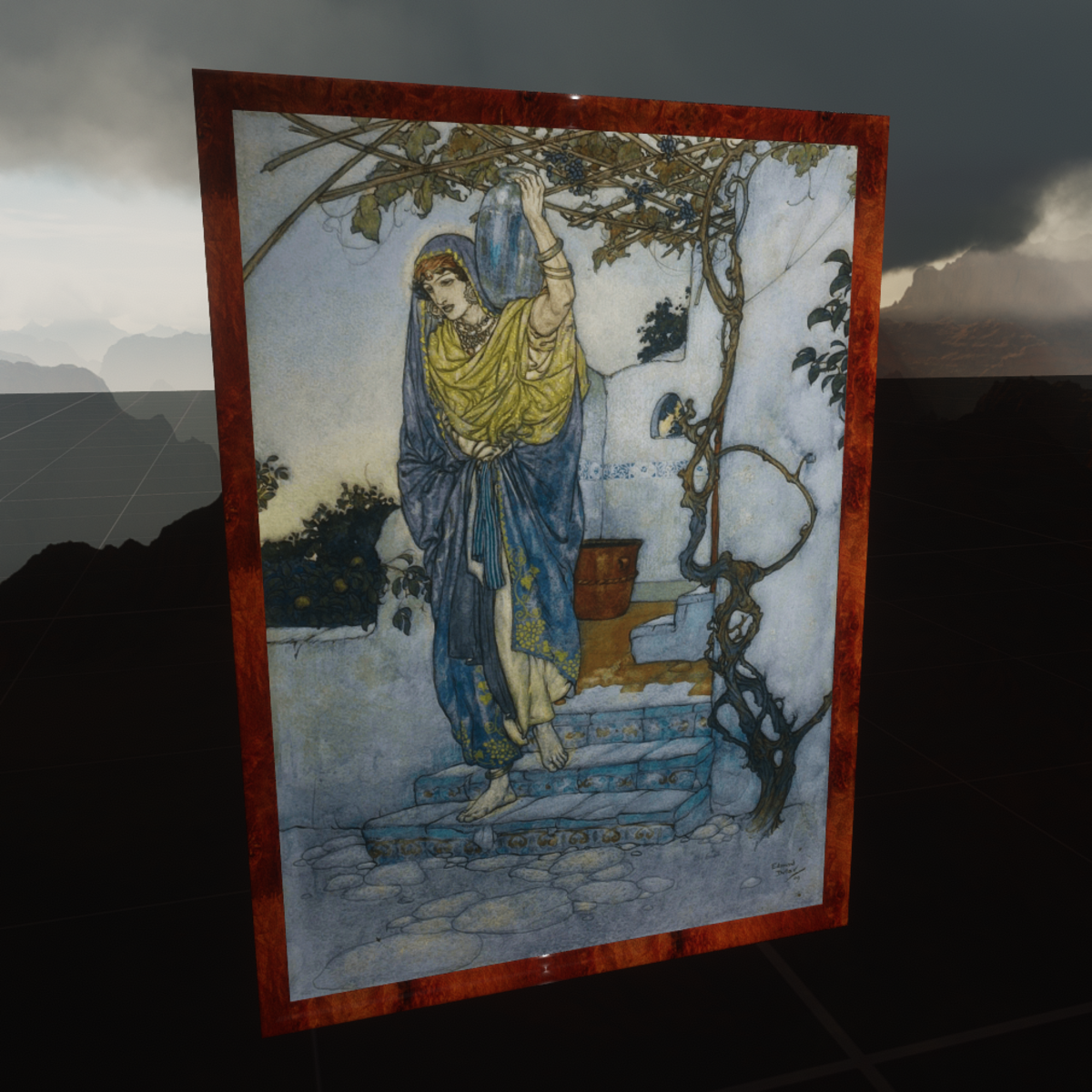 Edmund Dulac The Rubaiyat of Omar Khayyam Came shining through the Dusk an Angel Shape