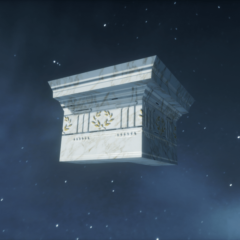 DORIC Classical Corner Entablature, White