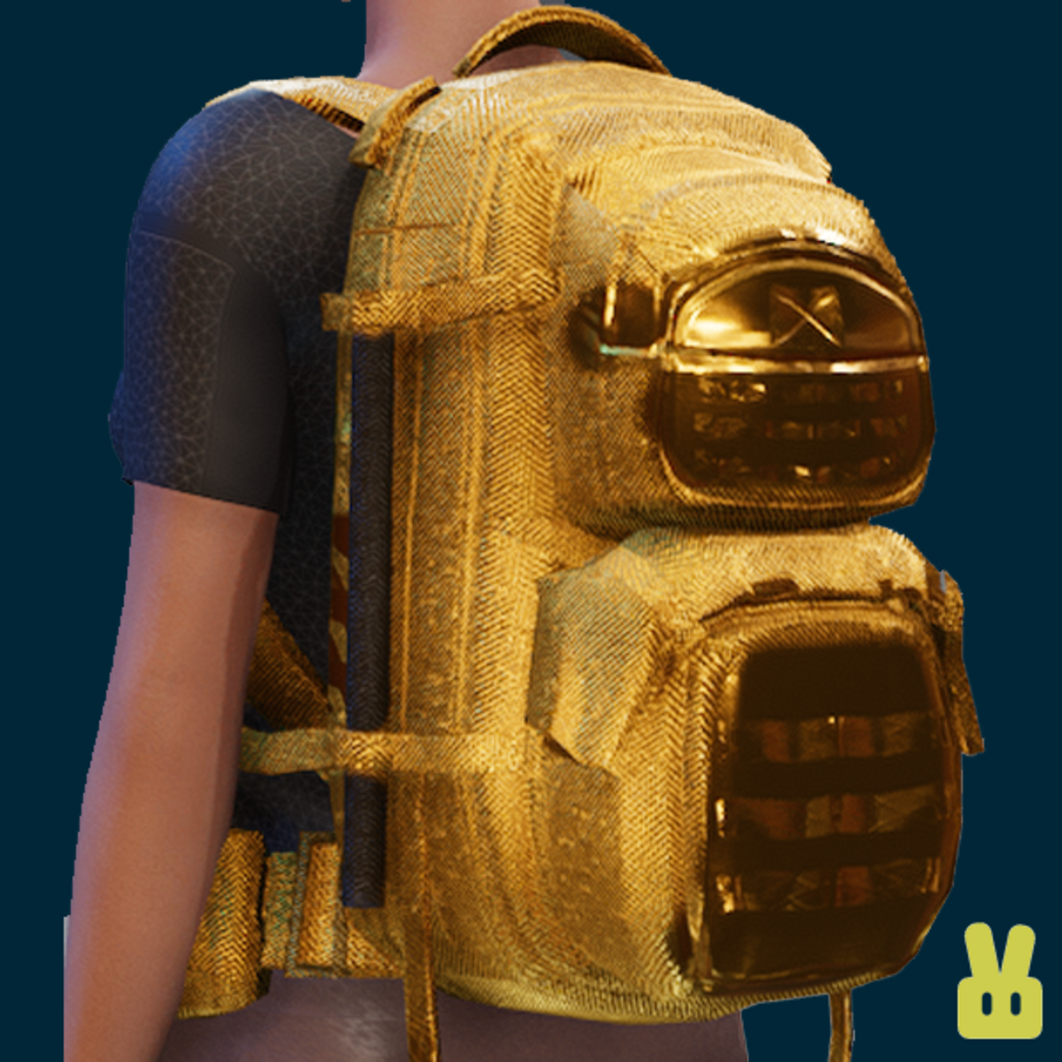 Gold backpack