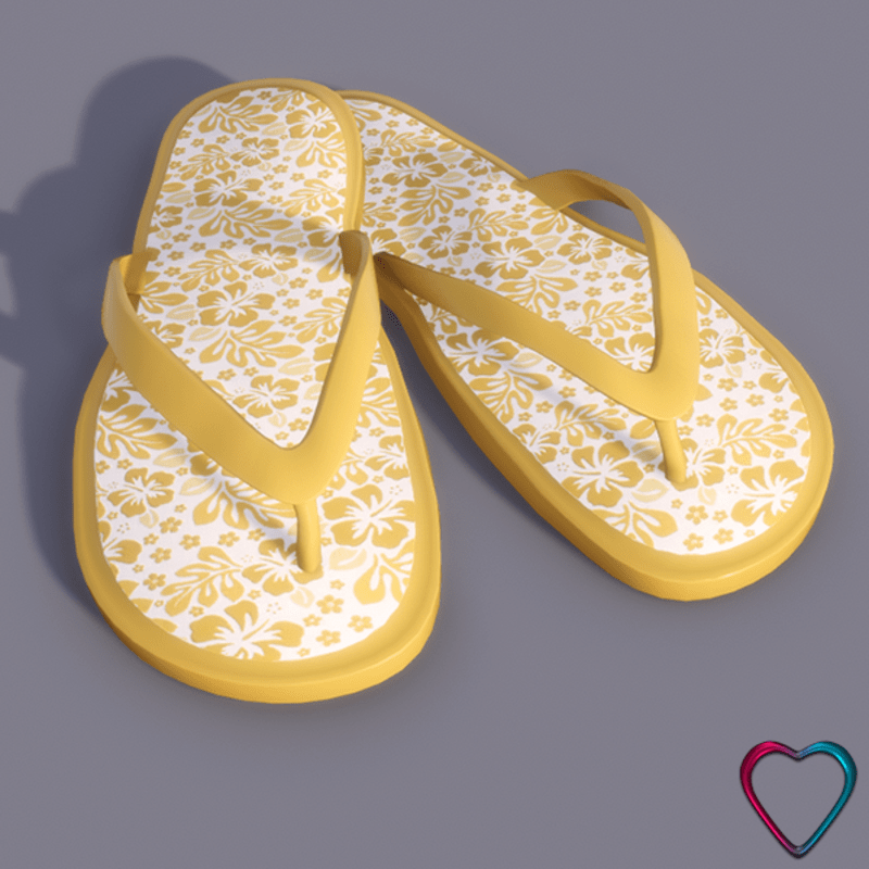 Plastic Sandals Shoes - Women FlipFlop - Yellow