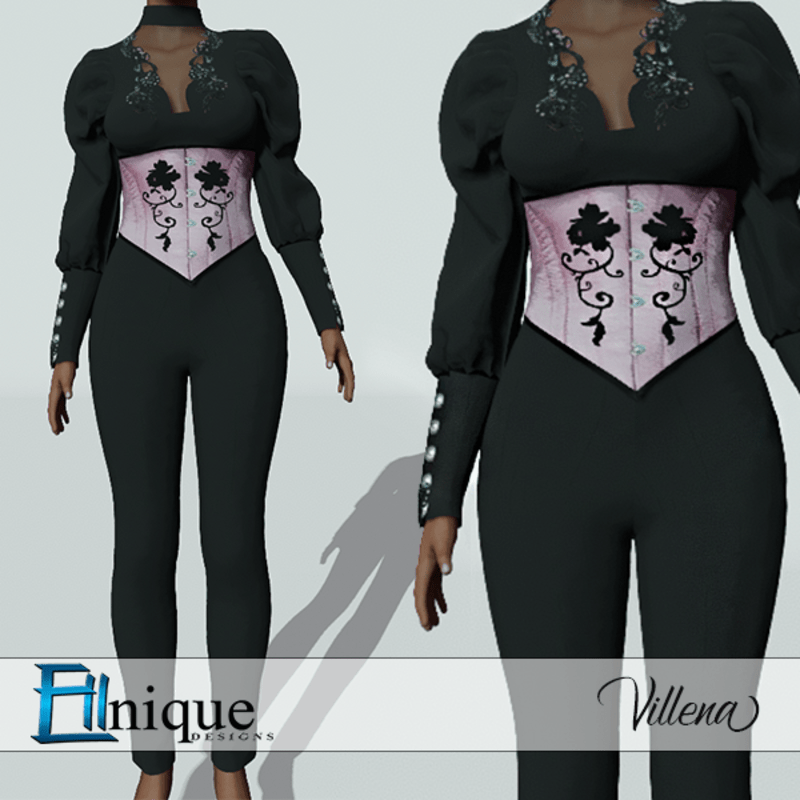 Villena Pink Underbust corset Pants
