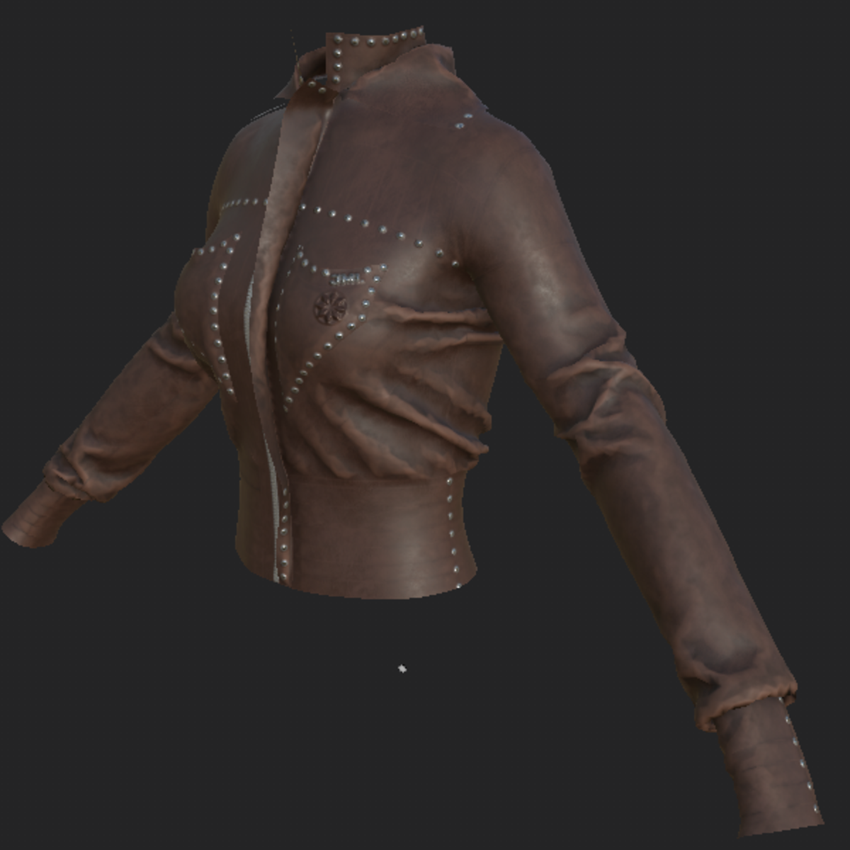 JACKET_ LEATHER F BROWN