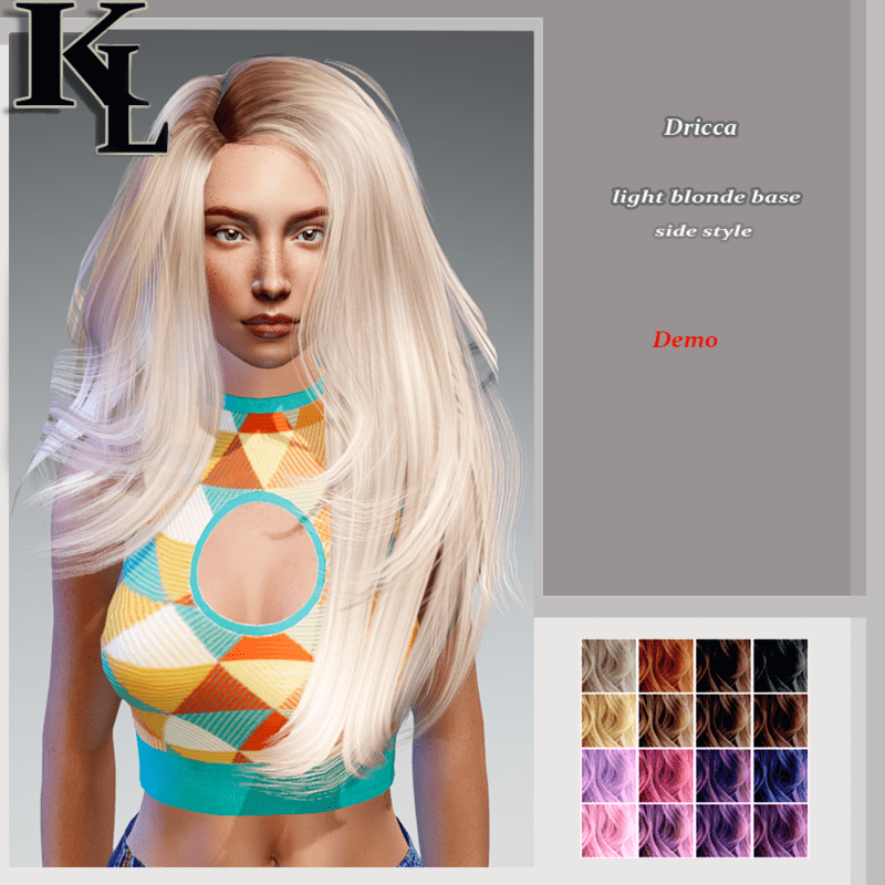 dricca side style -light blonde base-demo