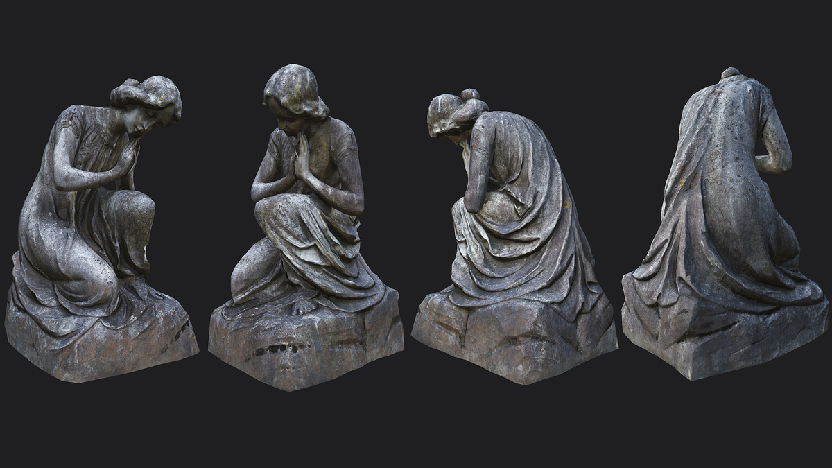 Praying Woman Statue