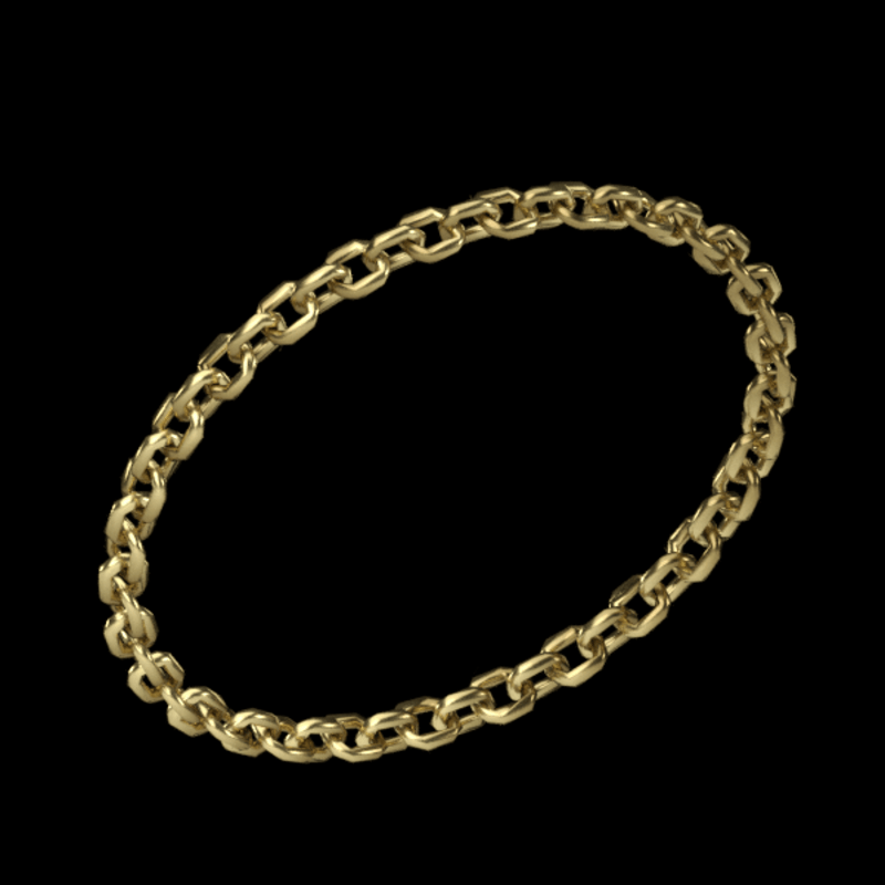 Chain Bracelet gold - rigged right arm