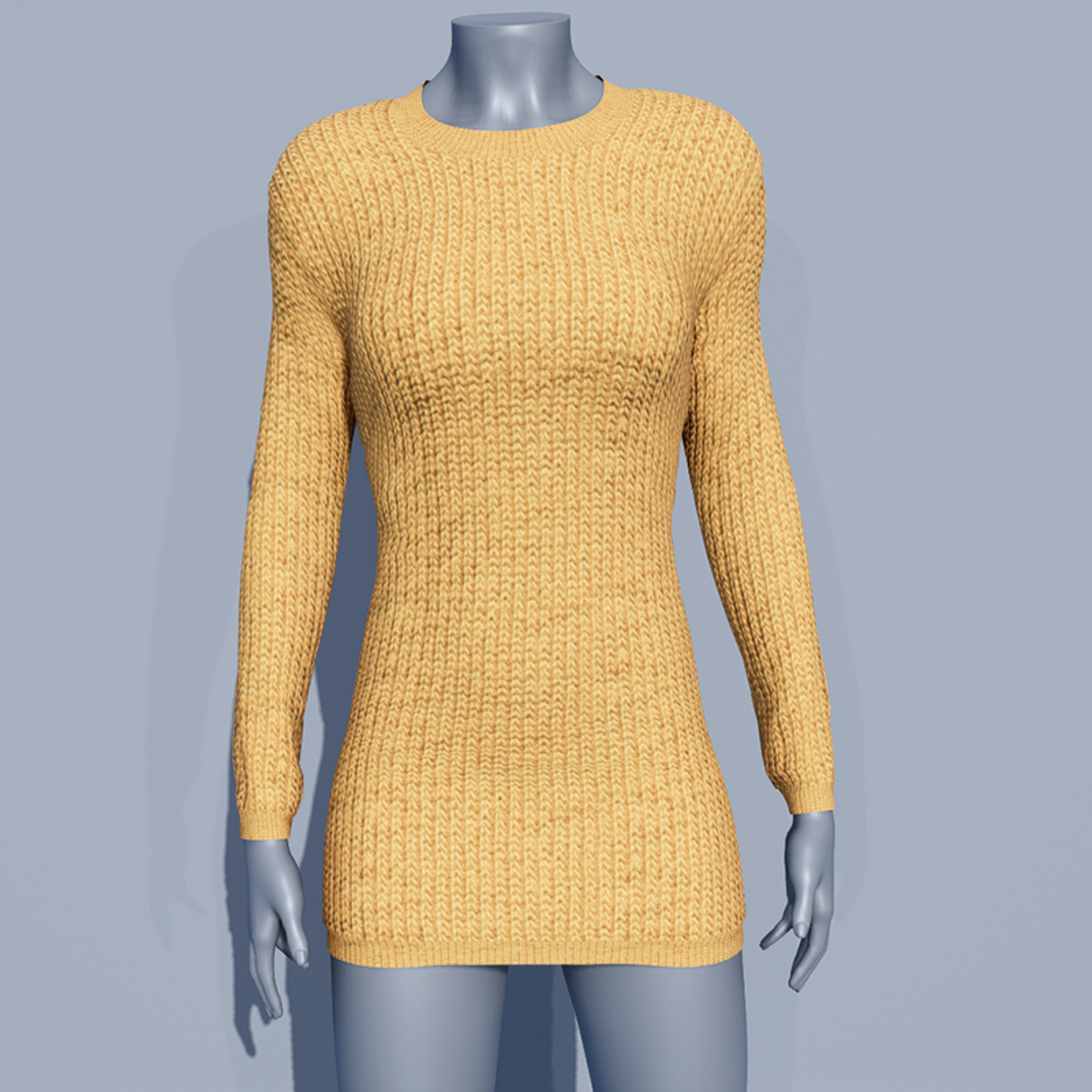 Winter Wool Sweater Pullover - Yellow Butterscotch