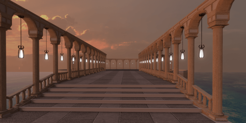 BRIDGE WITH ARCHES AND PILLARS