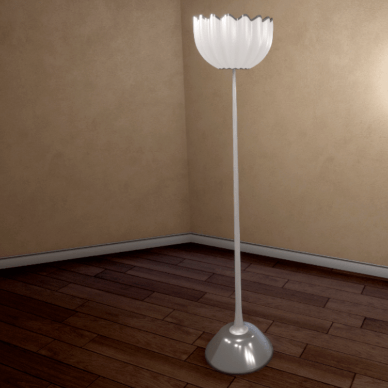 Shell Floor Lamp - Silver - Scripted On / Off