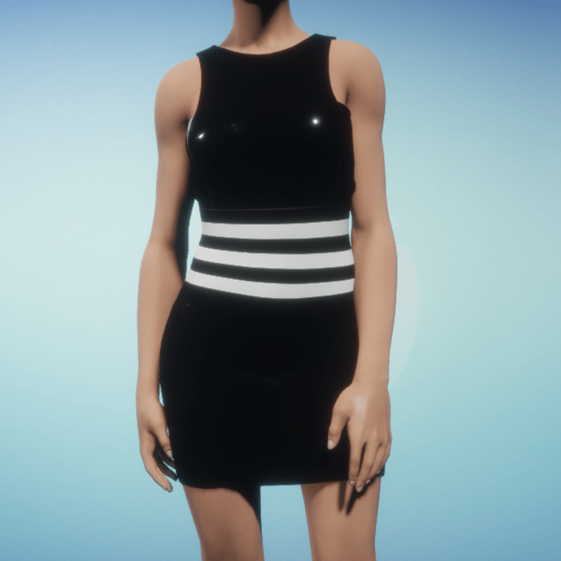 Striped Vinyl Mini - Black and White