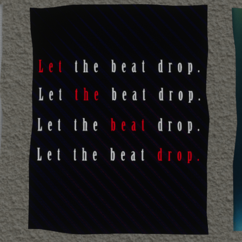 let the beat drop wall poster