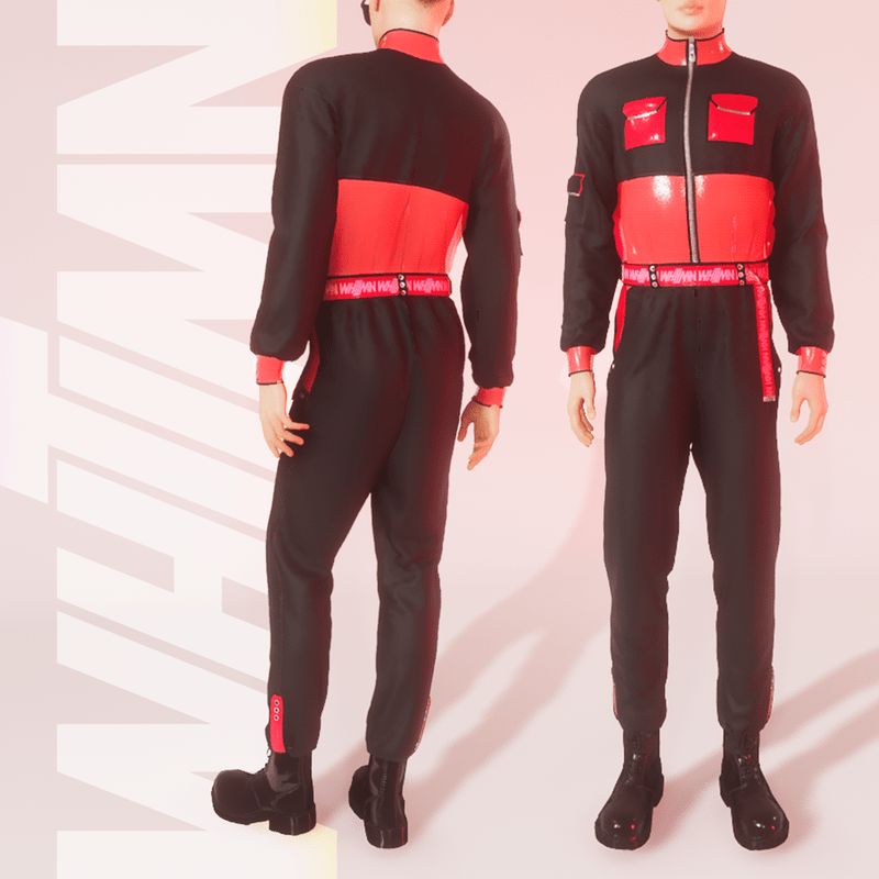 V.to.B Jumpsuit Red M