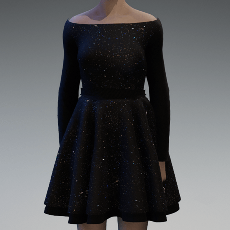 Emissive starscape dress
