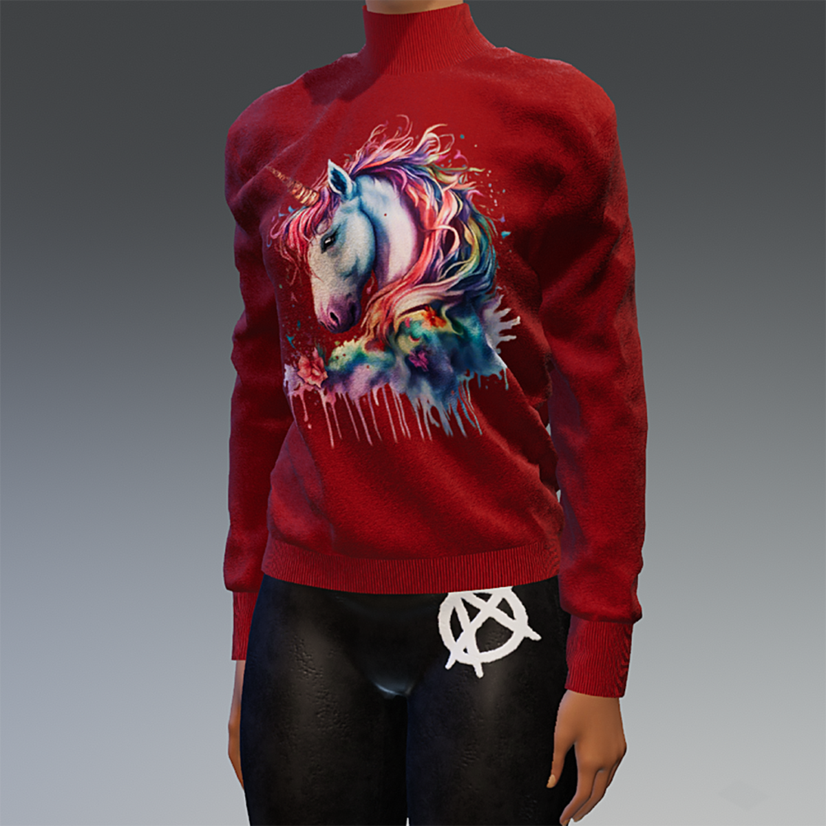 TKA Unicorn Sweater Red - Unisex