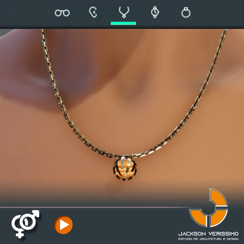 Cosmic Necklace- Gold Jupiter