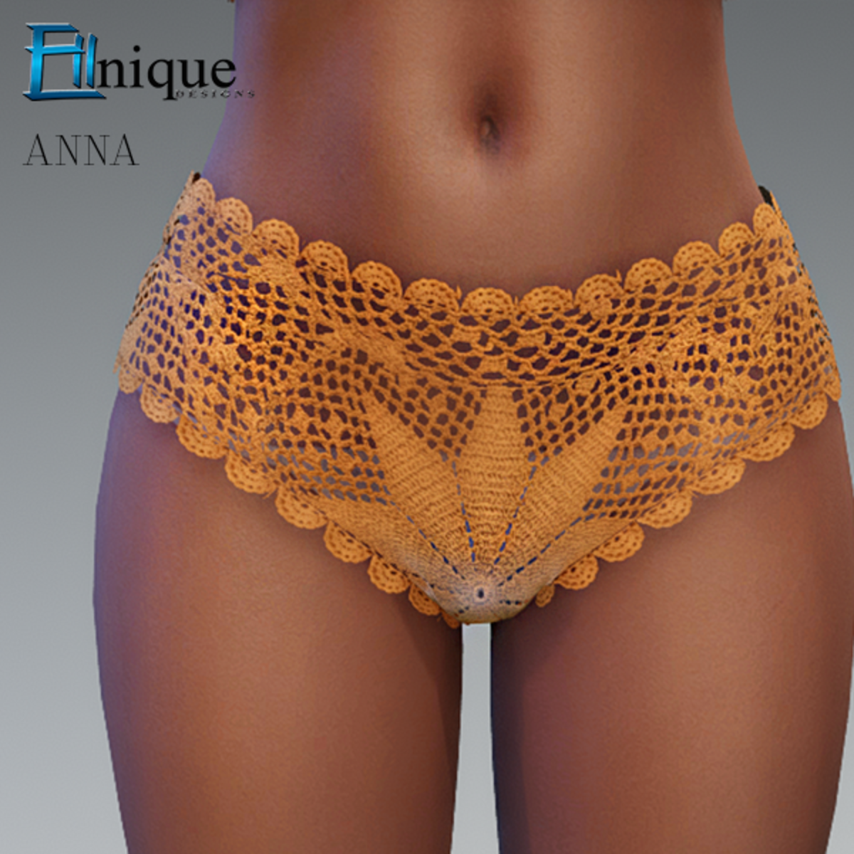 Anna Peach Crochet Bikini Pants