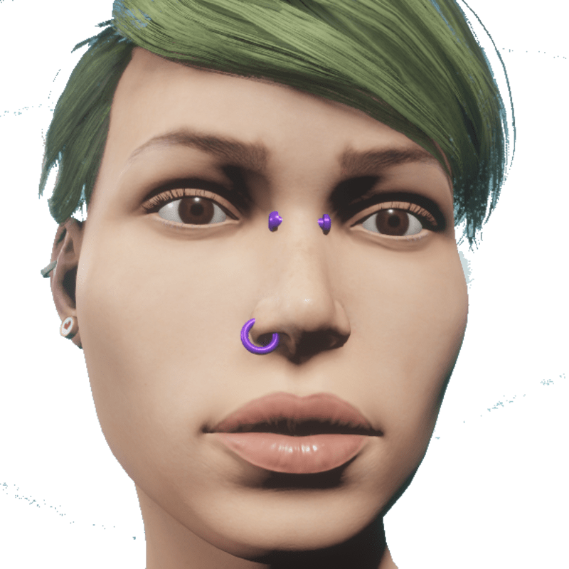 Nose Bar and Ring (female)