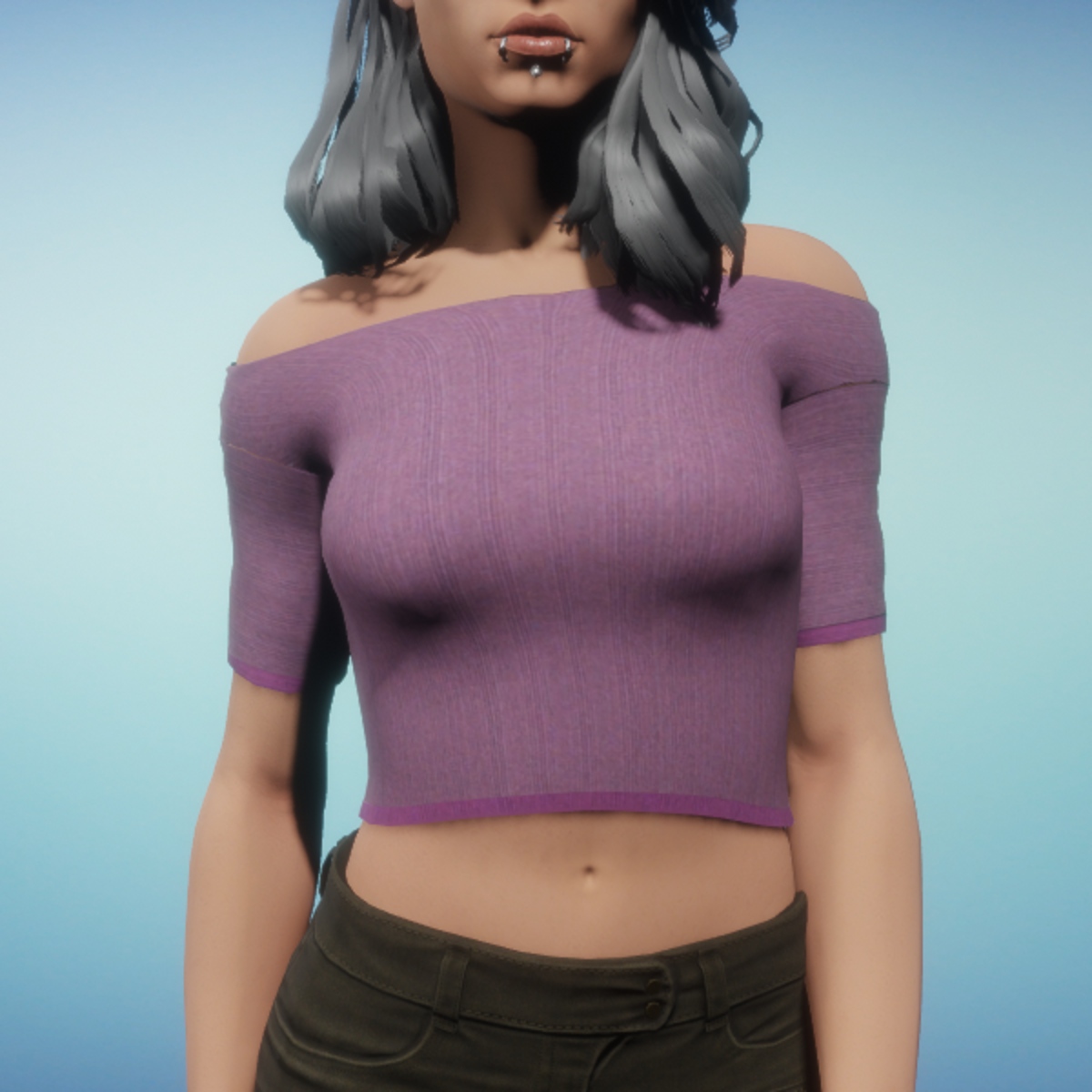 Knit top - Purple (F)