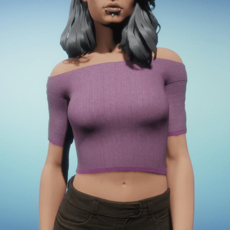 Knit top - Purple (F)