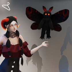 Mothman Cryptid Pet [Animated] [Clothing slot]