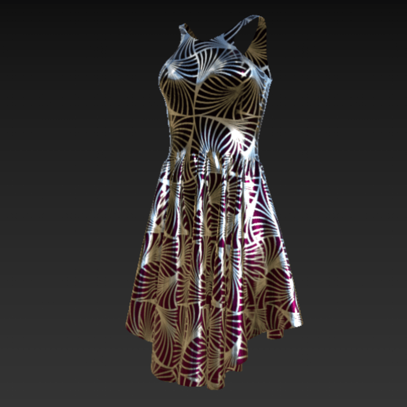 Dress Berlin black purple