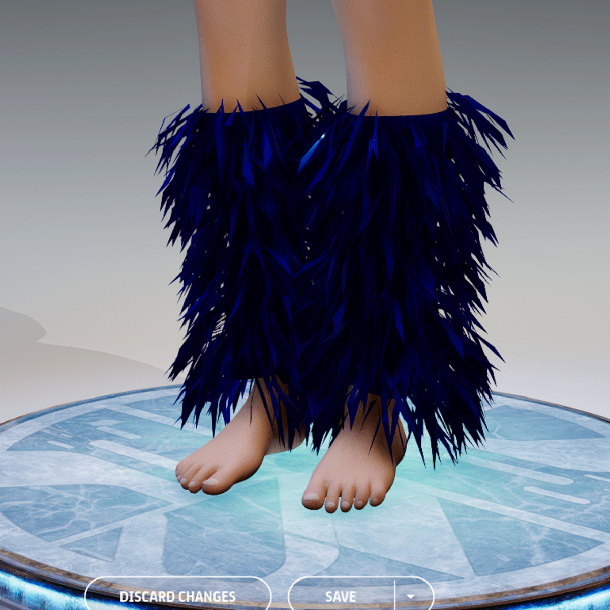 GoGo Dancer Furry Legwarmers NAVY BLUE