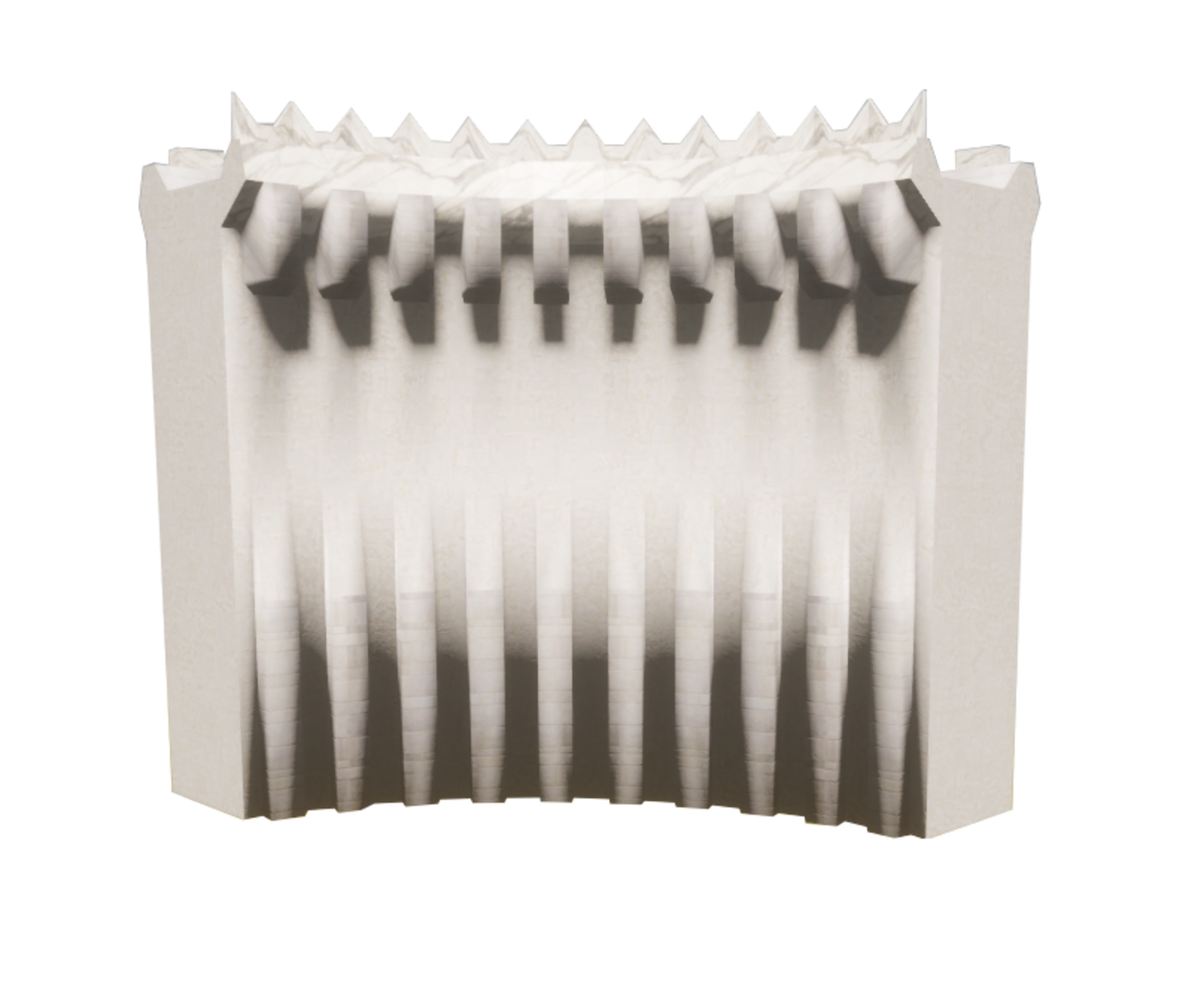 Basic Castle interior 90deg Curved wall